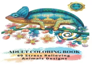 (PDF) Adult Coloring Book : 60 Stress Relieving Animals Designs: A Lot of Relaxi