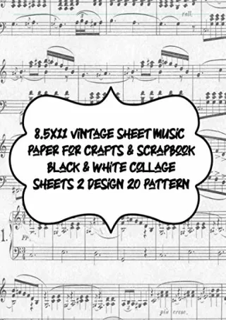 [PDF] READ] Free 8.5x11 vintage sheet music paper for crafts & scrapbook black &