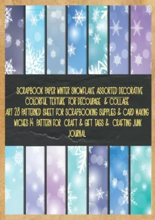 EPUB DOWNLOAD scrapbook paper winter snowflake assorted decorative colorful text