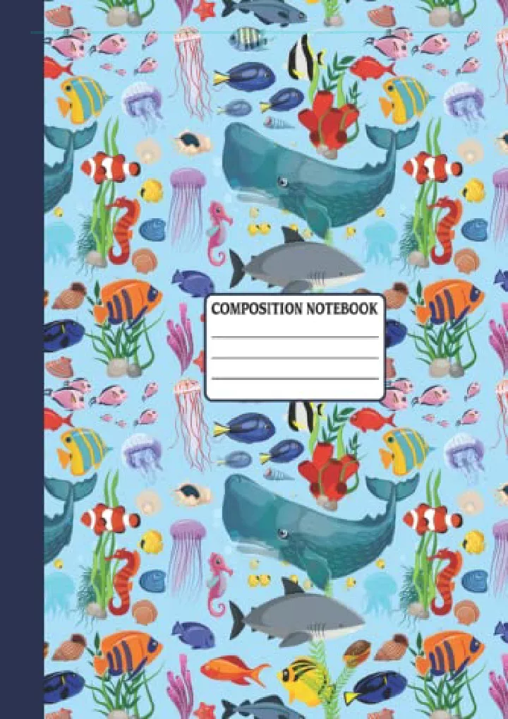 primary composition notebook sea creatures draw