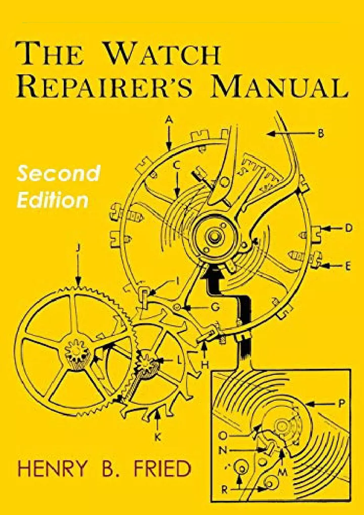 the watch repairer s manual second edition