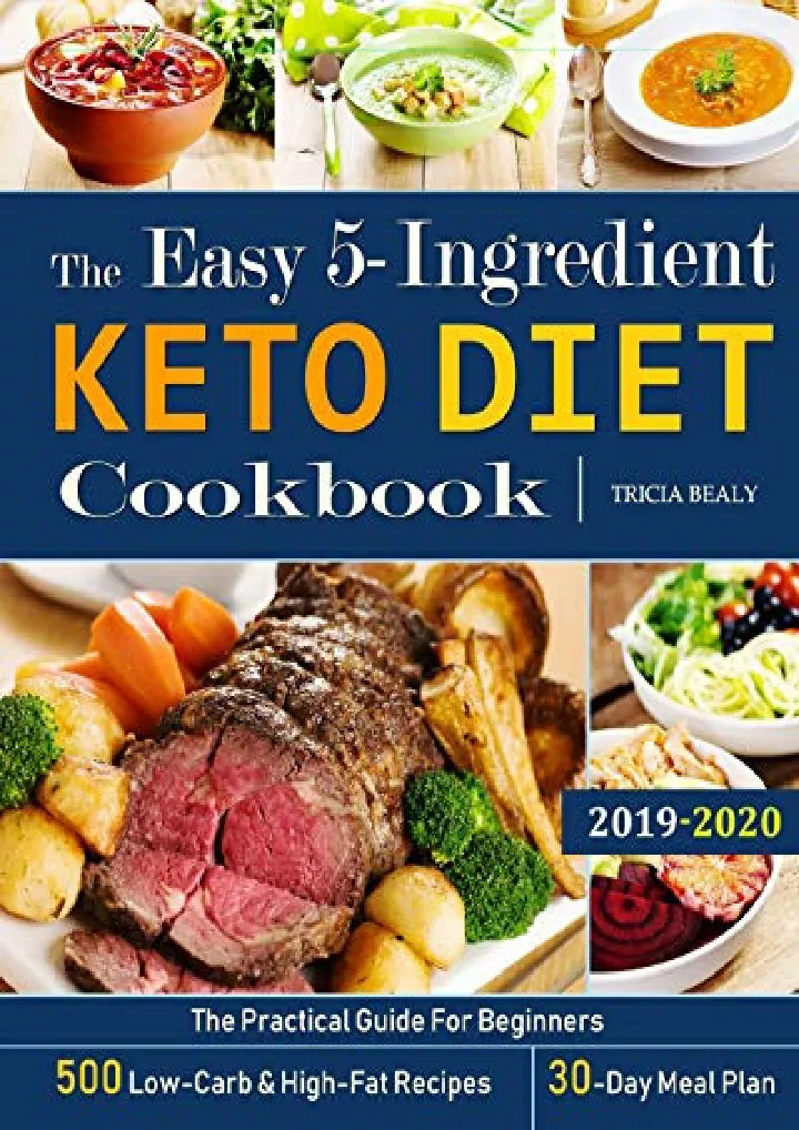 the easy 5 ingredient keto diet cookbook