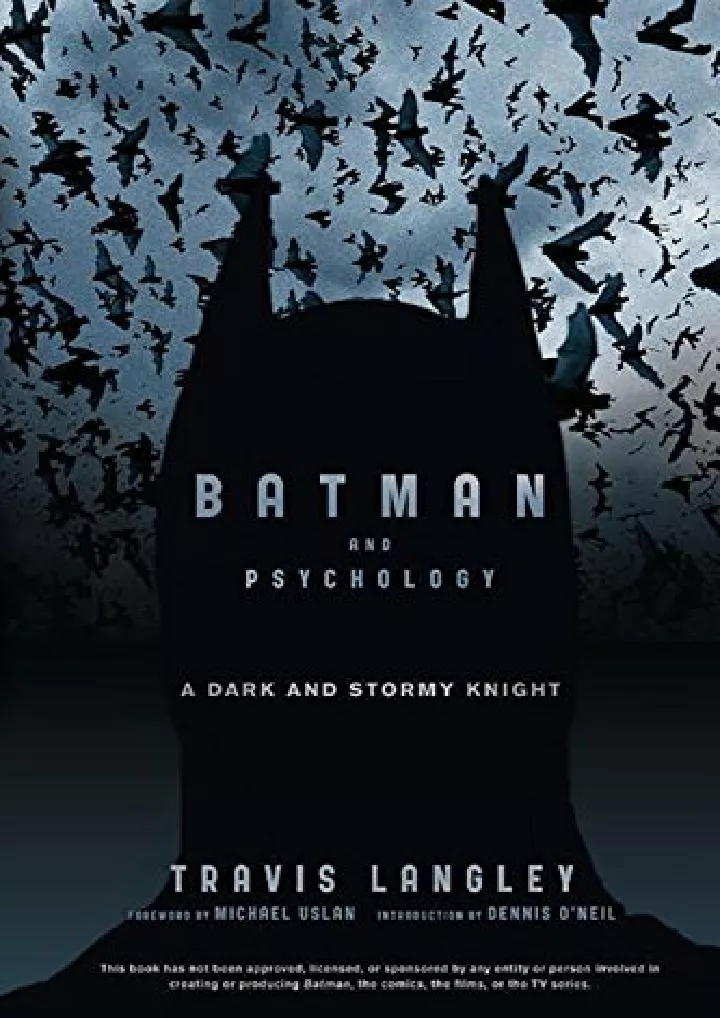 batman and psychology a dark and stormy knight