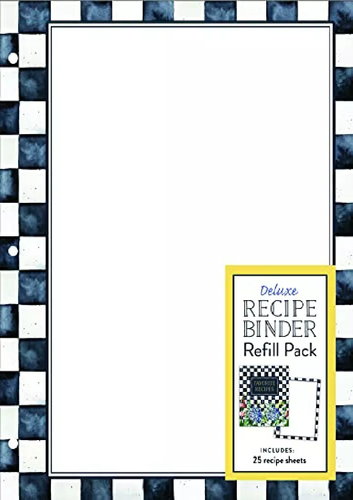 deluxe recipe binder refill pack favorite recipes