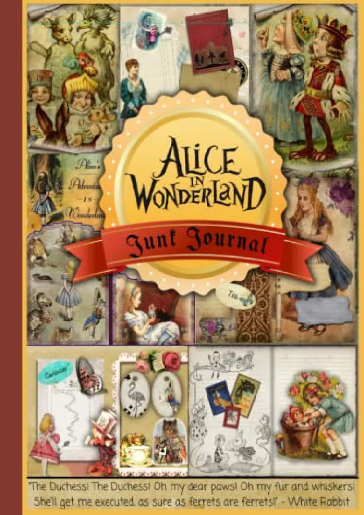 alice in wonderland junk journal alice