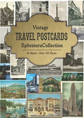 PDF BOOK DOWNLOAD Vintage Travel Postcards Ephemera Collection: For Junk Jounral