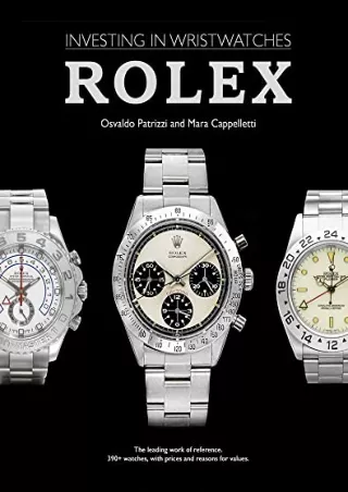 PDF KINDLE DOWNLOAD Rolex: Investing in Wristwatches read