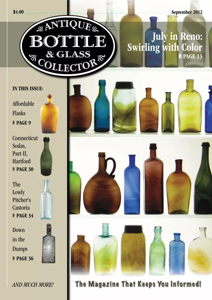 antique bottle glass collector magazine september