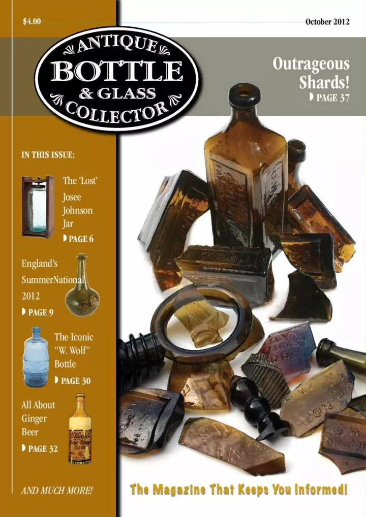 antique bottle glass collector magazine october