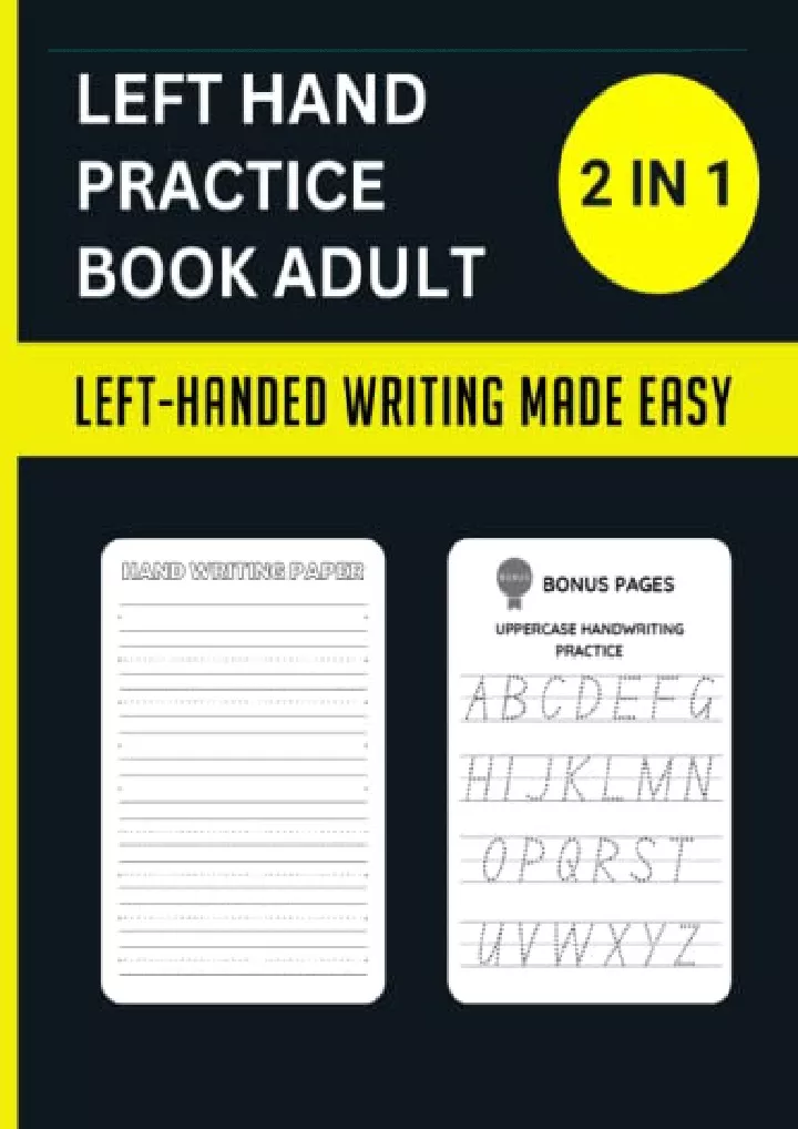 left hand practice book for adult master left