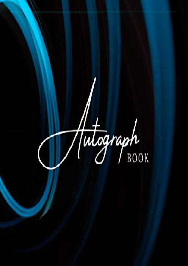 autograph book signatures blank scrapbook