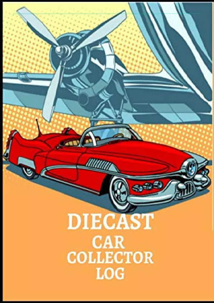 diecast car collector log notebook to keep track