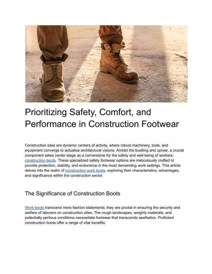 prioritizing safety comfort and performance