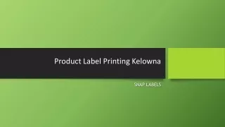 Product Label Printing Kelowna