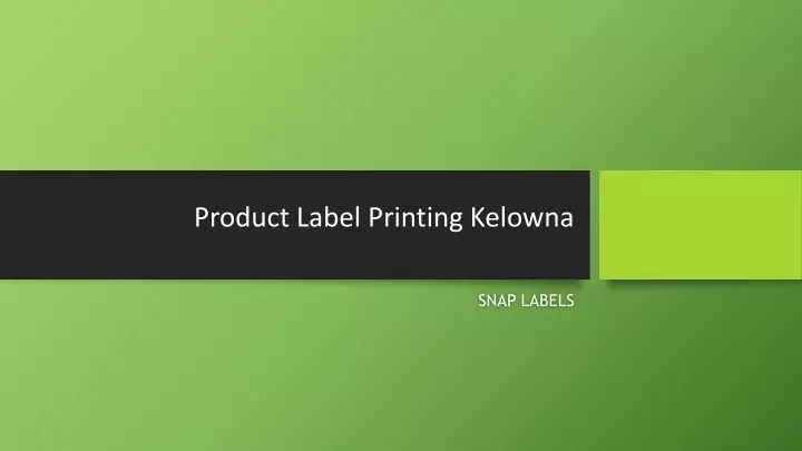 product label printing kelowna