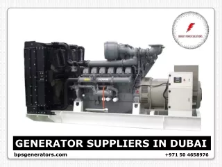 GENERATOR SUPPLIERS IN DUBAI