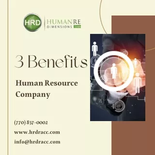 3 Benefits Human Resource Company