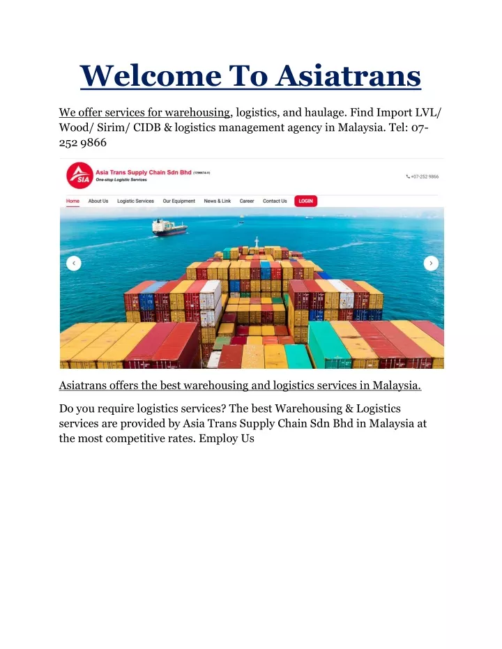 welcome to asiatrans
