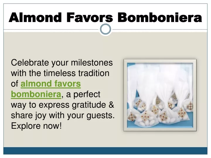 almond favors bomboniera