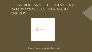 Solar Bollards Illuminating Pathways with Sustainable Energy