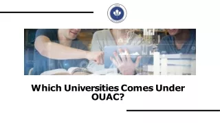 Which Universities Comes Under OUAC
