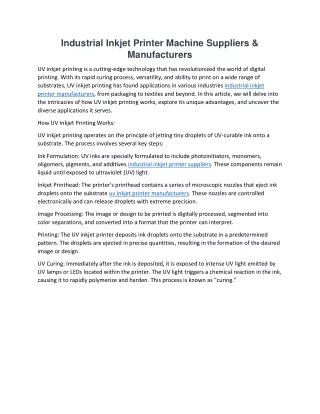 industrial inkjet printer machine suppliers