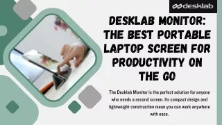 Desklab Monitor The Best Portable Laptop Screen for Productivity on the Go