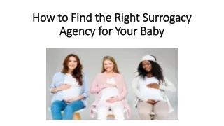 How to Find the Right Surrogacy Agency for Your Baby