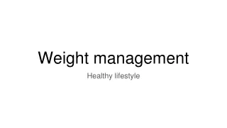weight management