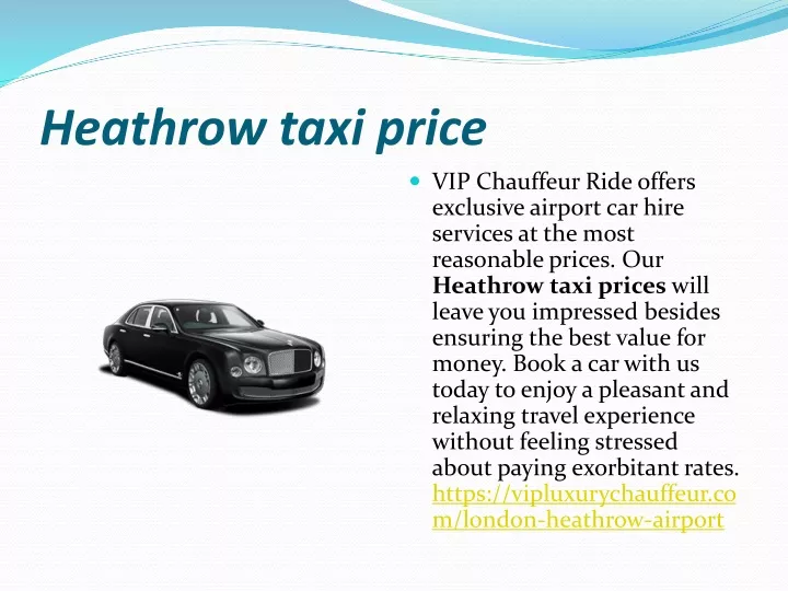 heathrow taxi price