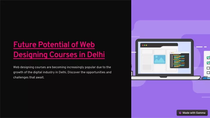 future potential of web designing courses in delhi