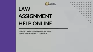 Law Assignment Help Online