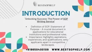 SOP Writing Service