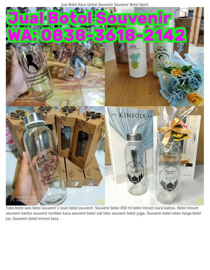 jual botol kaca untuk souvenir souvenir botol