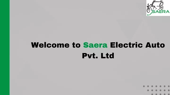 welcome to saera electric auto pvt ltd
