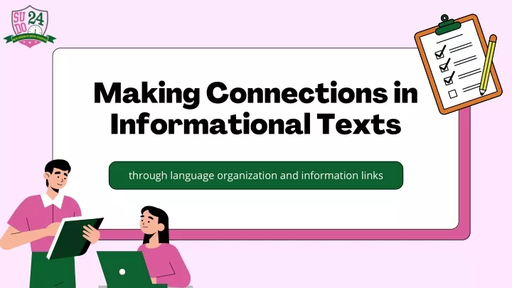 making connections in informational texts