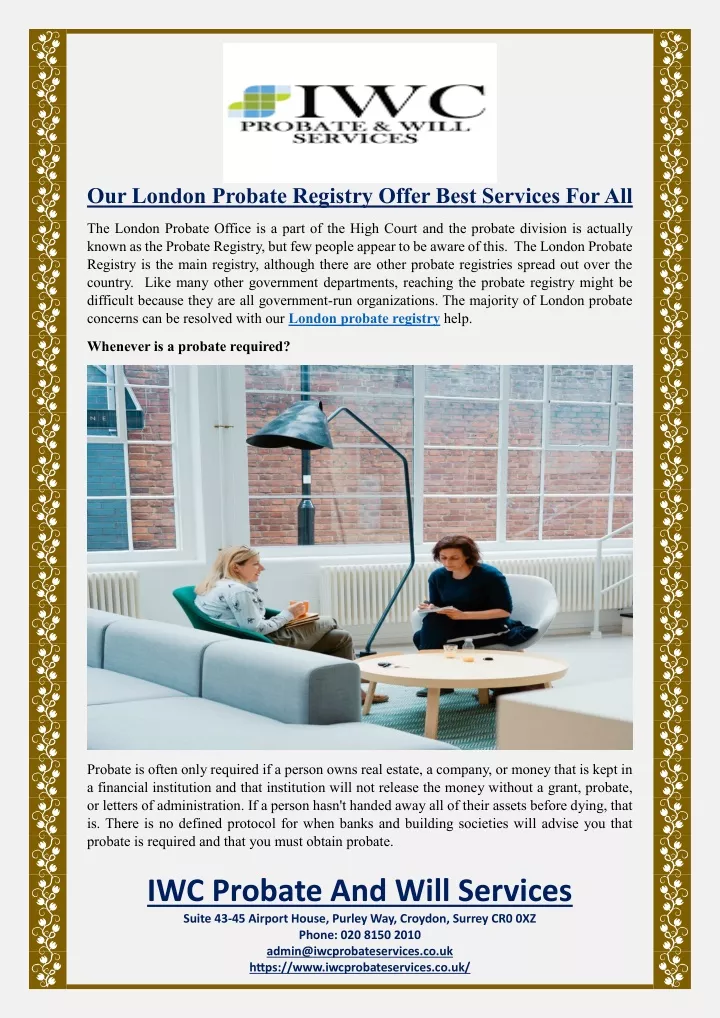 our london probate registry offer best services
