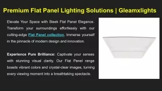 Premium Flat Panel Lighting Solutions _ Gleamxlights
