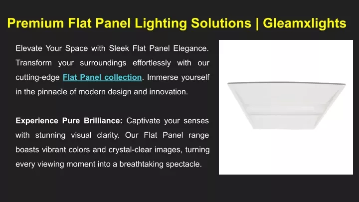 premium flat panel lighting solutions gleamxlights