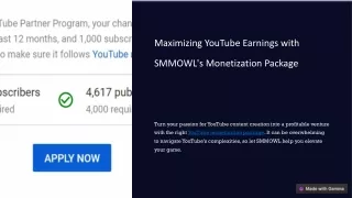 SMMOWL - Best YouTube Monetization Package