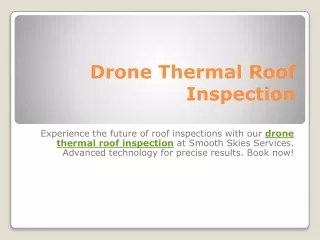 Drone Thermal Roof Inspection