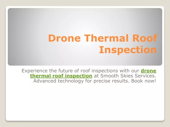 drone thermal roof inspection