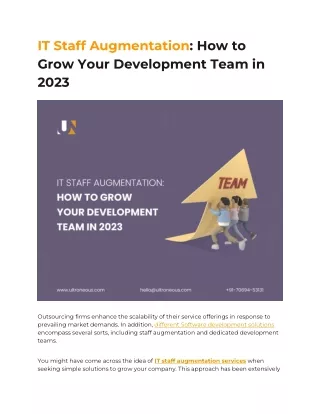 IT Staff Augmentation_ How to Grow Your Development Team in 2023