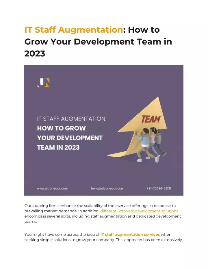 it staff augmentation how to grow your