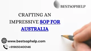 Crafting an Impressive Statement of Purpose (SOP) for Australia