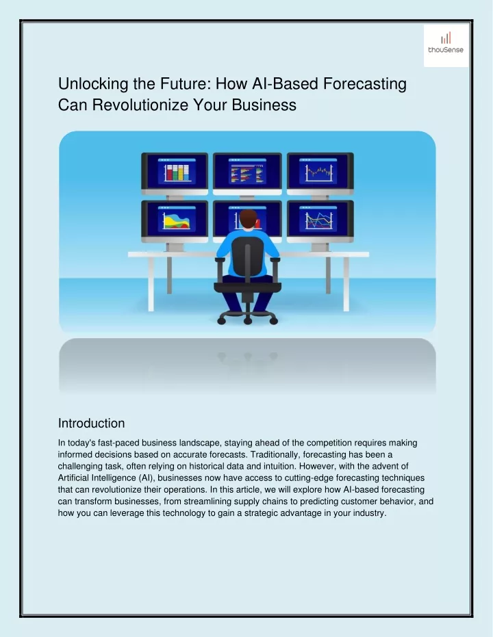 unlocking the future how ai based forecasting