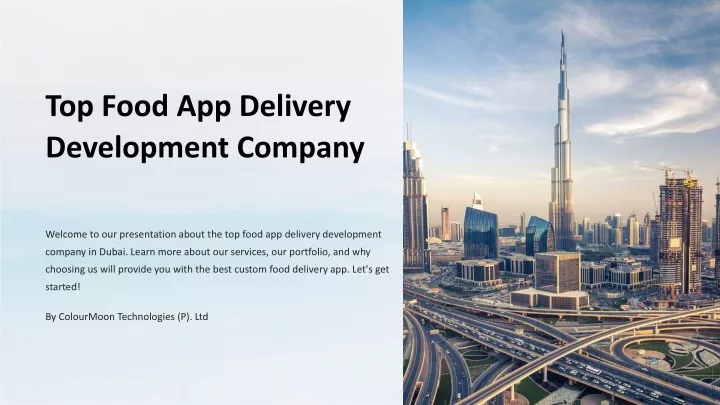 top food app delivery development company
