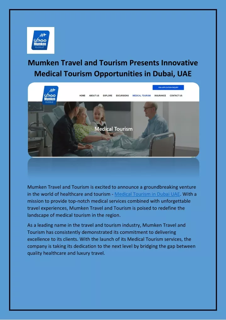 mumken travel and tourism presents innovative