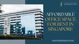 Affordable Office Space for Rent in Singapore