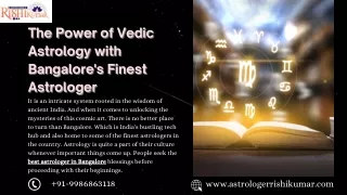 Discovering the Power of Vedic Astrology with Bangalore's Finest Astrologer